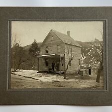 Antique Cabinet Card Photograph Children On House Porch Black African American picture