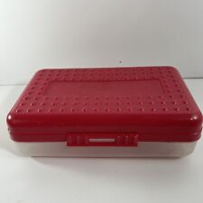 Vintage SpaceMaker Pencil Case Box Red USA Newell Office Product picture