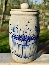 Salmon Falls Blueberry Badket Pantry Tall Jar With Lid ,Pre Owned. picture