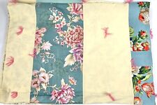 New Handmade Quilt Shabby Chic Blue Pink Floral 60”x78” picture