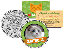 RAGDOLL Cat JFK Kennedy Half Dollar US Colorized Coin picture
