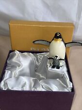 Rucinni Penguin Trinket Box Magnetic Closure Crystals Original Box Signed picture