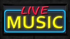 ULTRA BRIGHT LED LIGHTED LIVE MUSIC SIGN NEON STYLE / BAR SIGN picture