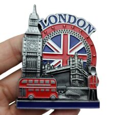 London Eye England Metal Fridge Magnet Travel Souvenir Big Ben Double Decker Bus picture