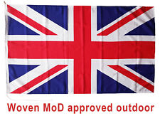 Union Jack flag MoD approved dye sublimation sewn around 5x3ft rope toggled UK picture