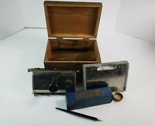 Vintage Post Card Printer CARDMASTER Chicago Ink Duplicator 3 X 5” w/ Wood Box picture