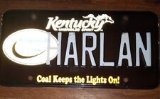 Friends Of Coal Kentucky  Vanity / License Plate HARLAN Embossed Horse  RARE  picture