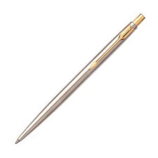 Parker Classic Ballpoint Pen Stainless Steel & Gold  Black M Made In   Usa  New  picture