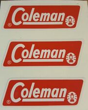 THREE (3) NEW COLEMAN REPLACEMENT STICKER LABEL DECAL LANTERN STOVE 1971-1983 picture