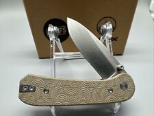 Knafs Co. Urban EDC Exclusive Seigaiha Lander Tan G10 M390 Knife- Two Scale Sets picture