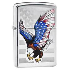 Zippo 28449 E-Star Award American Flag Bald Eagle Pocket Lighter picture
