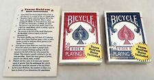 Set Of 2 Bicycle Rider Back Poker 808 Single Deck Playing Cards-Red/Blue w Rules picture