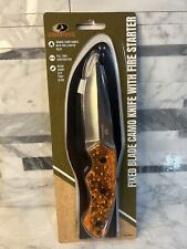 Mossy Oak Fixed Blade Camo Knife With Sheath & Fire Starter  picture