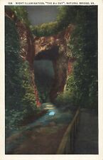 Natural Bridge VA Virginia, Night Illumination, The 4th Day, Vintage Postcard picture