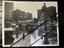 1953 NYC NYT ORIGINAL PRESS Art PHOTO City Rain AUTOMAT REGAL HOTEL BUS STORES picture