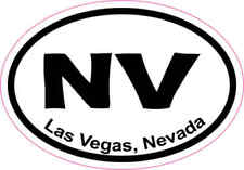 3X2 Oval Las Vegas Nevada Sticker Vinyl Vehicle Window Cities Bumper Stickers picture