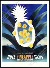 1938 Dole Pineapple Gems A.M. Cassandre gorgeous Hawaii art vintage print ad picture