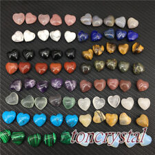 Natural Quartz Crystal Love Heart Carved Crystal Pendant wholesale 10mm+ picture