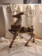 Pier 1 Imports- Large Metal Christmas Reindeer- New In Box picture