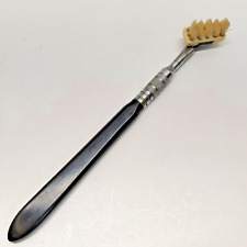 Vintage Clean Be Tween Toothbrush Black Handle Removable Twisting Head Quackery picture