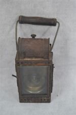 antique lantern lamp hang carry fluid oil Germany side open  19th c original picture