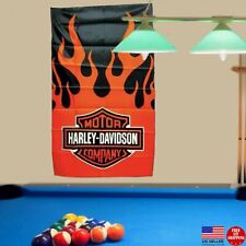 Harley Davidson Motorcycles 3x5 Flag Banner 3 X 5 Large USA New Flames Garage picture