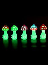 4.2'' Glow In Dark Silicone Smoking Hookah Luminous Mushroom Gel Pipe Bowl picture