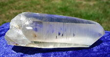 LEMURIAN Quartz Rare Smoky Citrine Crystal Point w Record Keeper Triangles LM20 picture