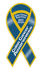 Magnetic Bumper Sticker - Colon Cancer Awareness - Ribbon Shaped Support Magnet picture
