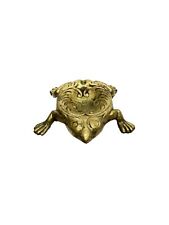 Antique Vintage Brass Frog Ashtray Dish B58 picture