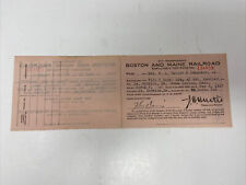 1917 Boston & Maine Railroad Pass Ticket Employee Family 2 Attached Pieces picture