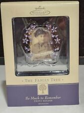 2002 Hallmark NEW Family Tree SO MUCH TO REMEMBER Beaded Photo Holder Ornament picture