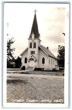 Sidney Montana MT Postcard Catholic Church 1941 Vintage Posted RPPC Photo picture