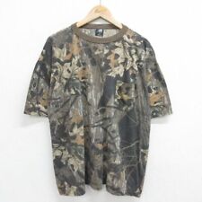 Xl/Used Short Sleeve Vintage T-Shirt Men'S 90S Mossy Oak With Chest Pocket Large picture