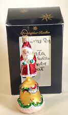 2001 Christopher Radko Blown Glass  Ring Ring Santa w/Original Box - No Tag picture