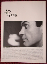 Magazine Photo Article, 1-Page Pinup Clipping ~ 1964 SEAN CONNERY, James Bond picture