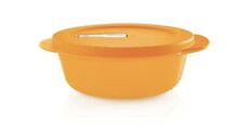 Tupperware Crystalwave Plus 2 Cup small Microwaveable Orange Container Bowl NEW picture