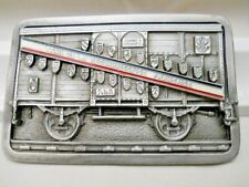 40 & 8 Commemorative Merci Boxcar 3D Pewter Siskiyou Belt Buckle 1996 40/8 Train picture