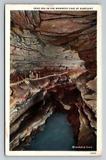 Postcard Linen Mammoth Cave Dead Sea People On Walkway Kentucky picture