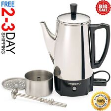 6 Cup Coffee Percolator Coffee Maker Pot Stainless Steel Electric Portable picture