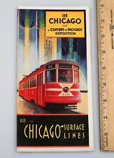 1933 Use Chicago Surface Lines Tourism Brochure Century of Progress World's Fair picture