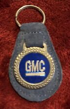 ORIGINAL 🇺🇸 1970s VINTAGE”GMC” TRUCKS  LEATHER/METAL KEYCHAIN FOB picture