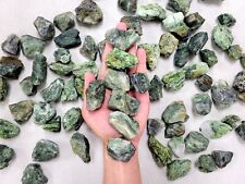ROUGH DIOPSIDE CRYSTAL STONES BULK FROM BRAZIL RAW GREEN GEMSTONE FOR TUMBLING picture