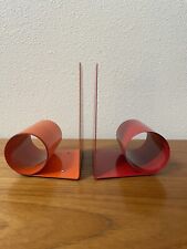 Vintage Mid Century Modern Metal Coil Bookends picture