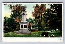 Brattleboro VT- Vermont, Soldiers Monument And Band Stand, Vintage Postcard picture