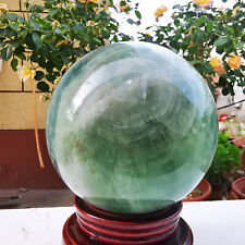 10.69LB natural Fluorite ball quartz crystal polished sphere healing decor 139mm picture