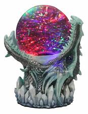 Ebros Blue Frost Dragon LED Night Light Glitter Sparkle Water Globe Storm Ball picture