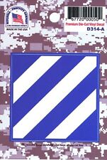 US ARMY 3RD INFANTRY DIVISION PREMIUM DIE-CUT VINYL STICKER - MADE IN THE USA picture