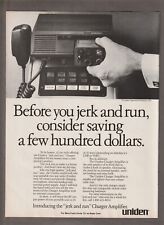Vintage 1985 UNIDEN Magazine AD ~ JERK and RUN Charger Amplifier picture