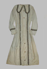 Old Antique Vtg C 1880s Odd Fellows Long White Cotton Lodge Fraternal Tunic Robe picture
